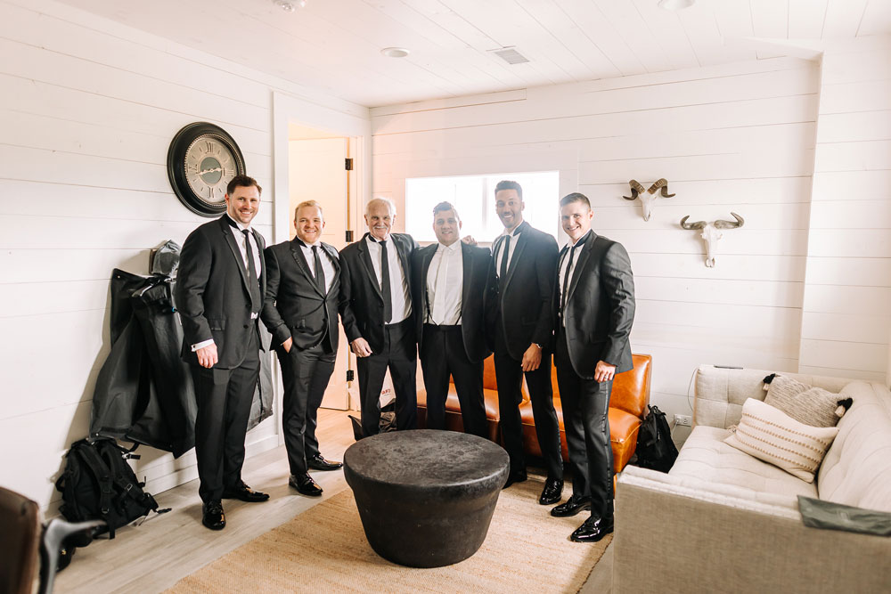 Providence_lavitaphotography-131 Groom with groomsmen getting ready at Providence Vineyard Chicago wedding photographer