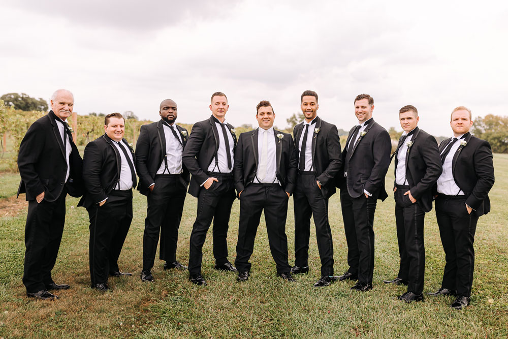 Providence_lavitaphotography-201 Groom with groomsmen at Providence Vineyard Chicago wedding photographer