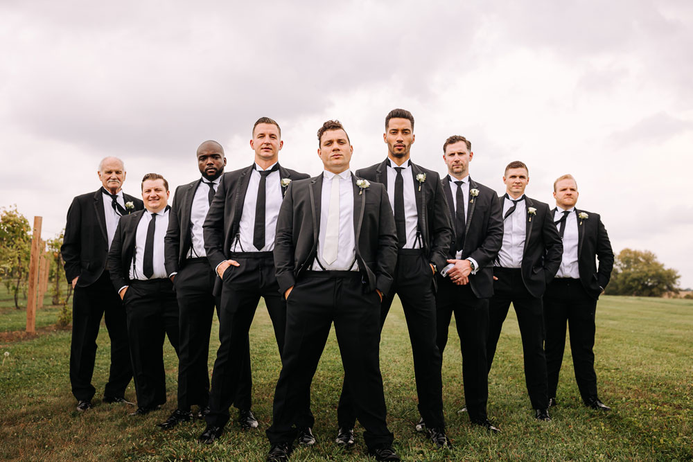 Providence_lavitaphotography-203 Groom with groomsmen at Providence Vineyard Chicago wedding photographer