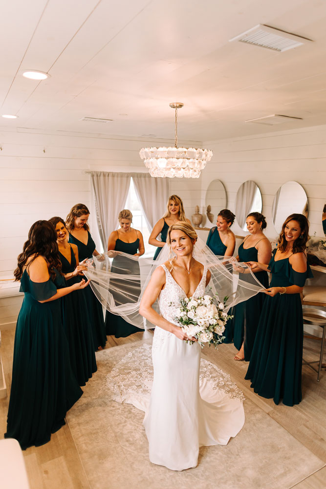 Providence_lavitaphotography-396 Bride with bridesmaids Providence Vineyard Illinois wedding photographer