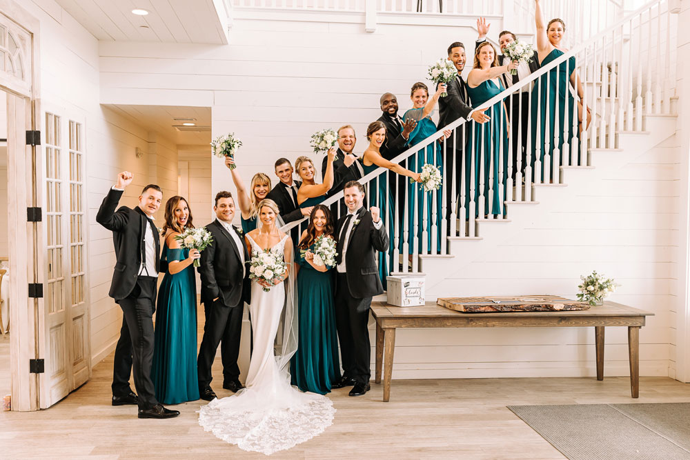 Providence_lavitaphotography-482 Bridal party portrait at Providence Vineyard Illinois wedding photographer