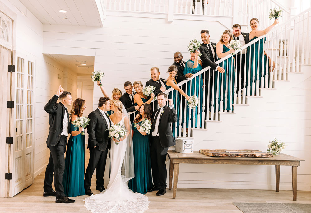 Providence_lavitaphotography-484 Bridal party portrait at Providence Vineyard Chicago wedding photographer