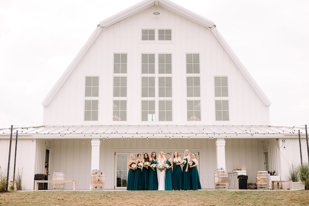Providence_lavitaphotography-494 Bride and bridesmaids portrait at Providence Vineyard Illinois wedding photographer
