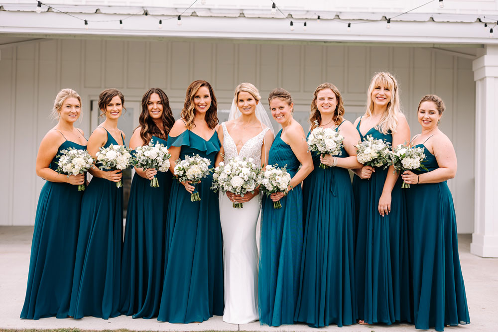 Providence_lavitaphotography-498 Bride and bridesmaids portrait at Providence Vineyard Chicago wedding photographer