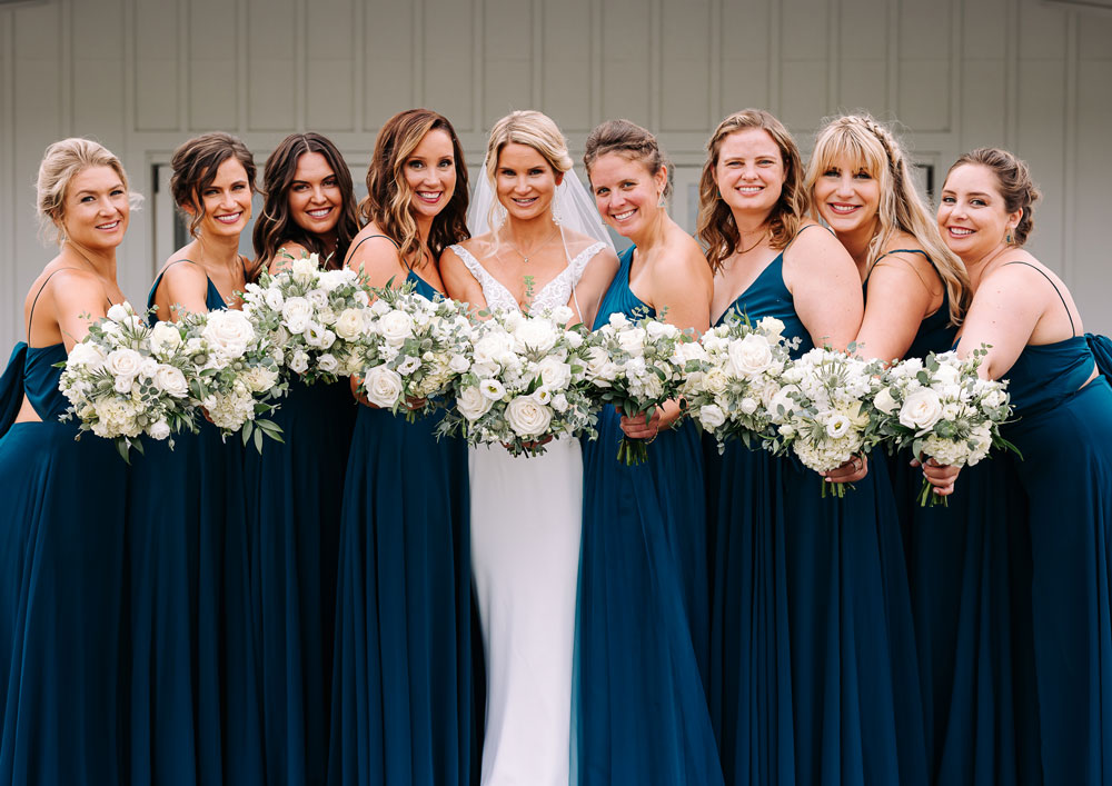 Providence_lavitaphotography-502 Bride and bridesmaids portrait at Providence Vineyard Chicago wedding photographer