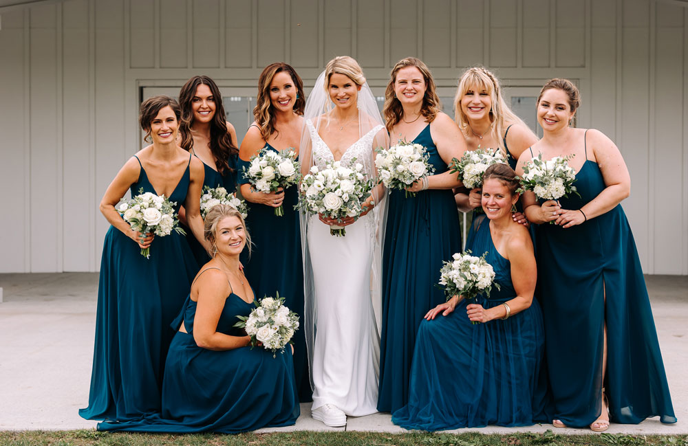 Providence_lavitaphotography-507 Bride and bridesmaids portrait at Providence Vineyard Chicago wedding photographer