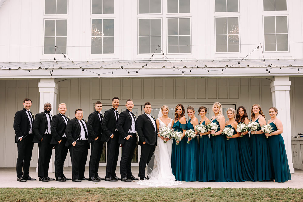 Providence_lavitaphotography-564 Bridal party portrait outside at Providence Vineyard Chicago wedding photographer