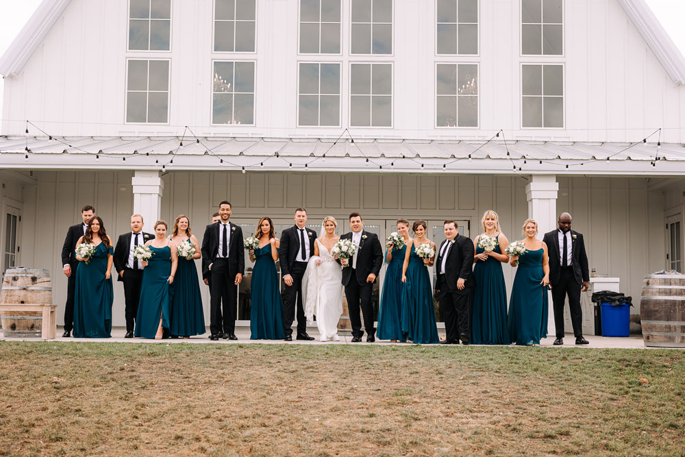 Providence_lavitaphotography-569 Bridal party portrait outside at Providence Vineyard Chicago wedding photographer