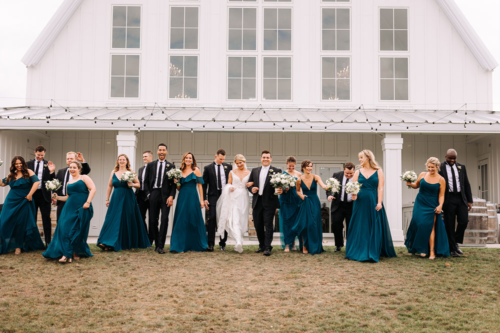 Providence_lavitaphotography-572 Bridal party portrait outside at Providence Vineyard Chicago wedding photographer