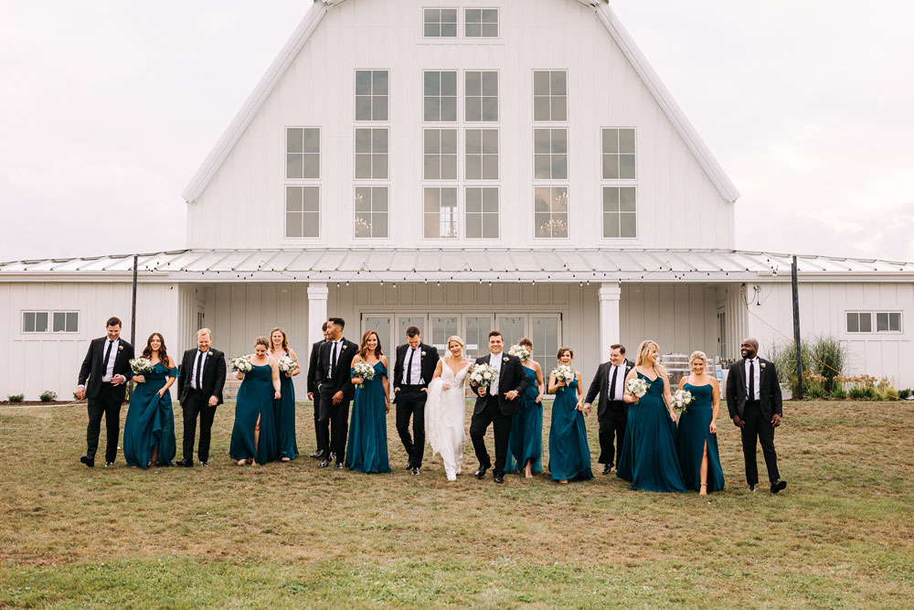 Providence_lavitaphotography-578 Bridal party portrait outside at Providence Vineyard Chicago wedding photographer