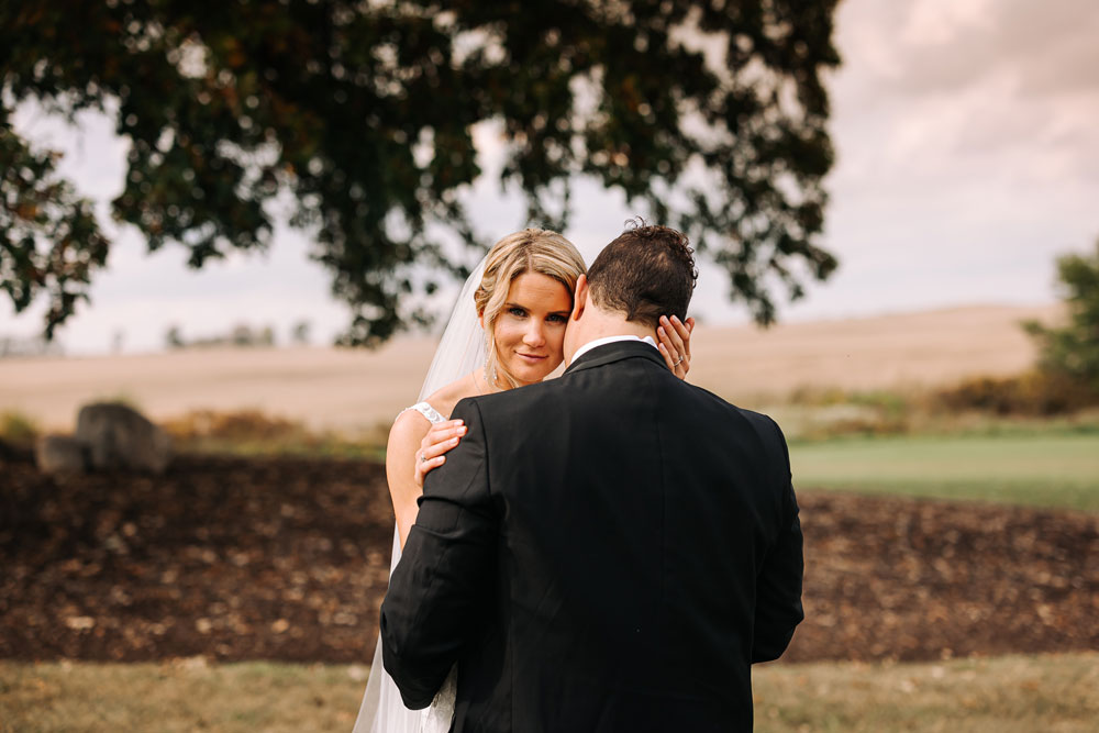 Providence_lavitaphotography-614 Bride and groom portrait by tree at Providence Vineyard Chicago wedding photographer