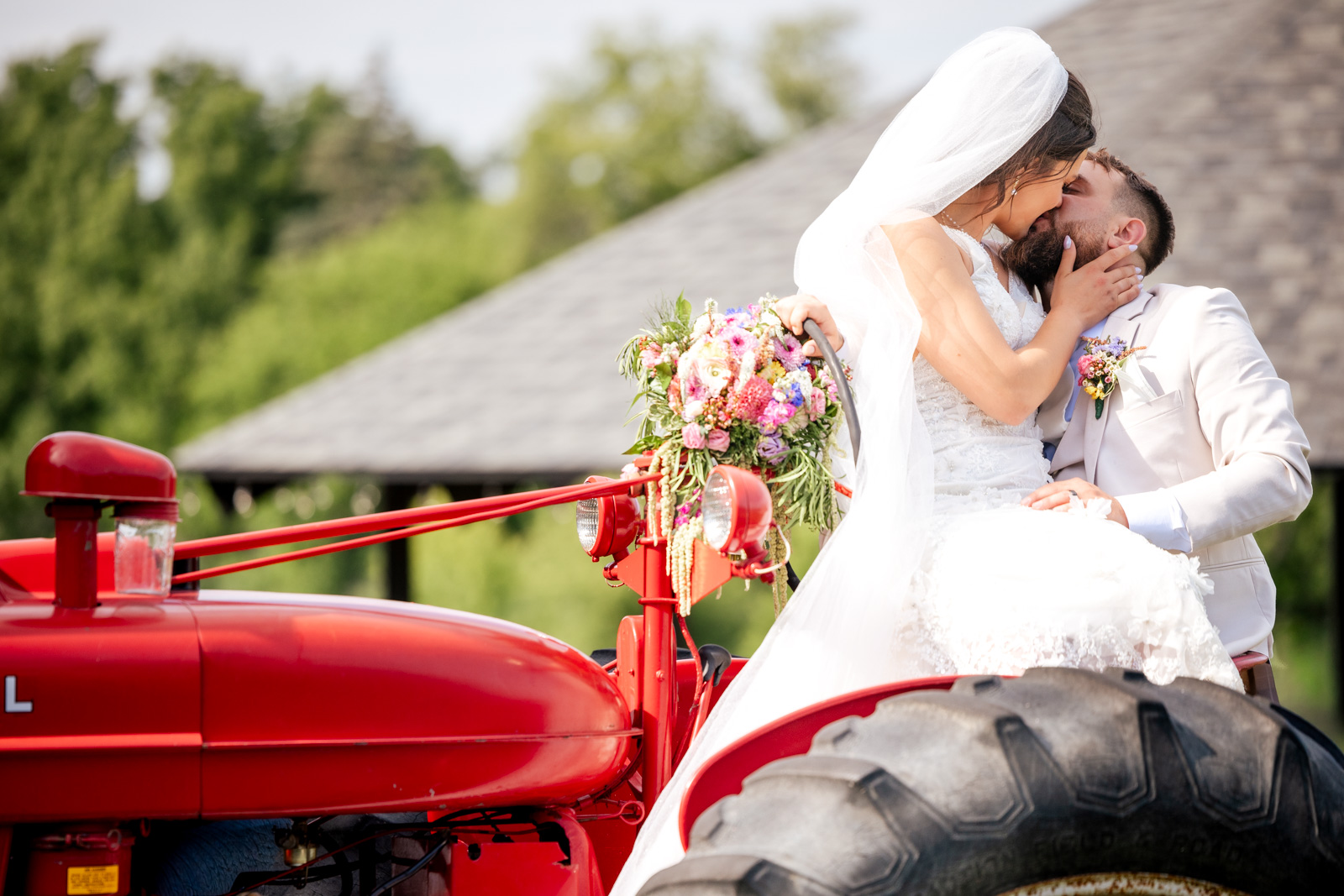wedding reception Crystal Creek Farm barn Crystal Lake Illinois