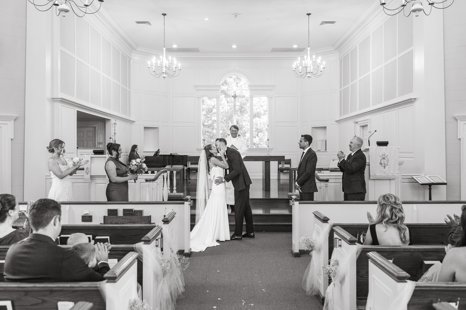 Intimate wedding_Lavita Photography-34 first kiss intimate wedding St. Marks Church Barrington IL