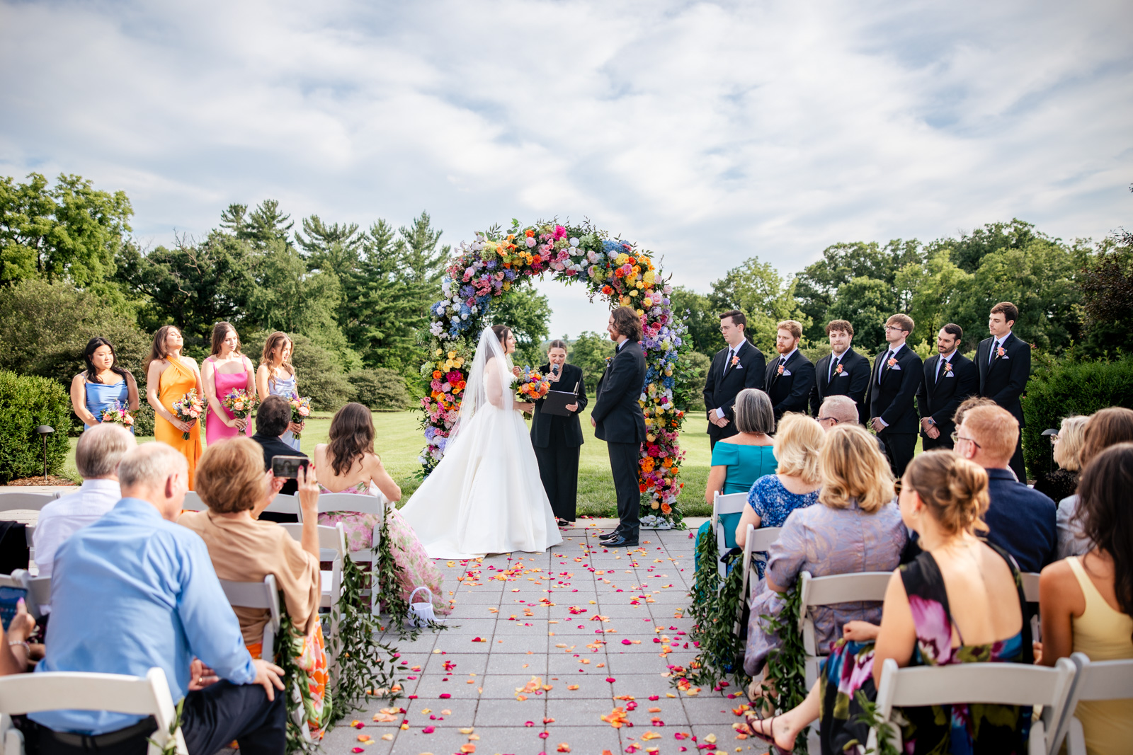 Summer outdoor ceremony Morton Arboretum Thornhill Education Center